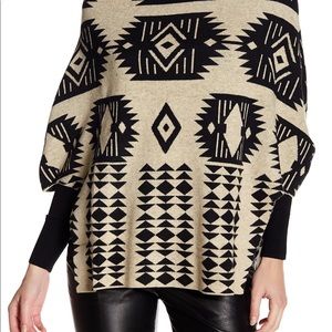 Dolce Cabo Boho Cowl Neck Poncho, NWT